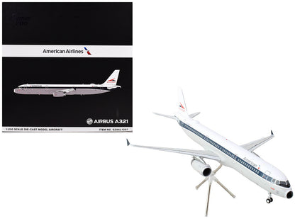 Airbus A321 Commercial Aircraft "American Airlines - Allegheny" (N579UW) White with Blue Stripes "Gemini 200" Series 1/200 Diecast Model Airplane by GeminiJets