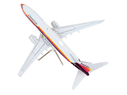 Boeing 737-800 Commercial Aircraft "American Airlines - AirCal" Gray with Stripes "Gemini 200" Series 1/200 Diecast Model Airplane by GeminiJets