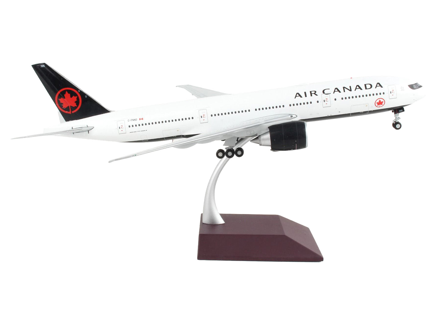 Boeing 777-200LR Commercial Aircraft "Air Canada" White with Black Tail "Gemini 200" Series 1/200 Diecast Model Airplane by GeminiJets