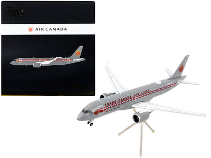 Airbus A220-300 Commercial Aircraft "Trans-Canada Air Lines - Air Canada" Gray with Red Stripes "Gemini 200" Series 1/200 Diecast Model Airplane by GeminiJets