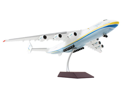 Antonov AN225 Mriya Commercial Aircraft "Antonov Airlines" White with Blue and Yellow Stripes "Gemini 200" Series 1/200 Diecast Model Airplane by GeminiJets