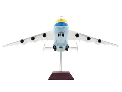 Antonov AN225 Mriya Commercial Aircraft "Antonov Airlines" White with Blue and Yellow Stripes "Gemini 200" Series 1/200 Diecast Model Airplane by GeminiJets