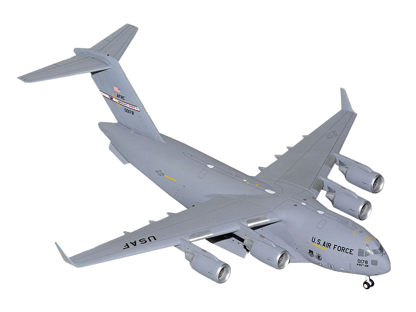 Boeing C-17 Globemaster III Transport Aircraft "Wright-Patterson Air Force Base" United States Air Force (000178) Gray "Gemini 200" Series 1/200 Diecast Model Airplane by GeminiJets