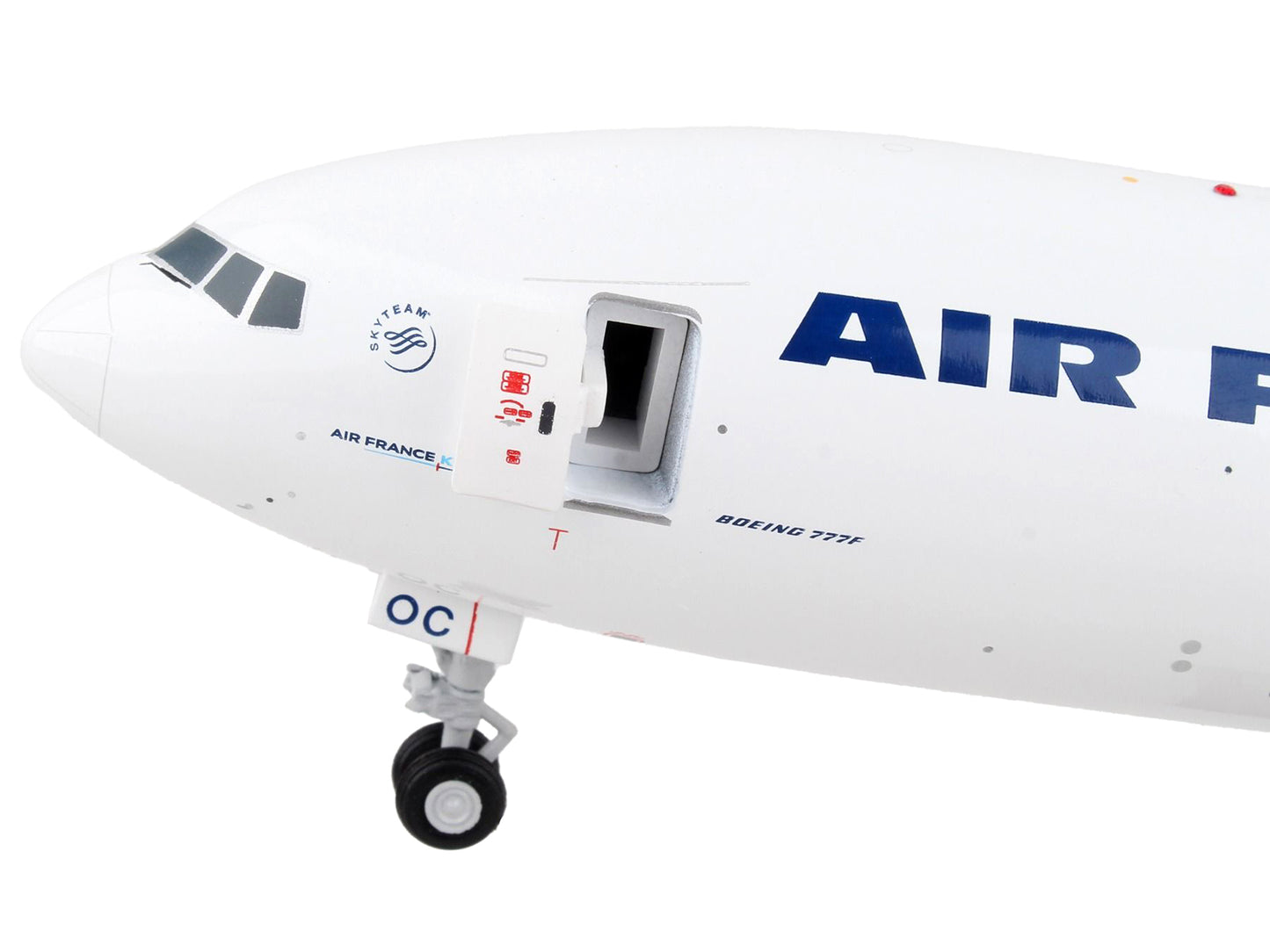 Boeing 777F Commercial Aircraft "Air France Cargo" White with Striped Tail "Gemini 200 - Interactive" Series 1/200 Diecast Model Airplane by GeminiJets