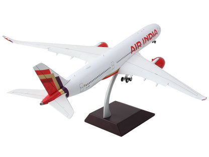 Airbus A350-900 Commercial Aircraft with Flaps Down "Air India" (VT-JRH) White with Striped Tail "Gemini 200" Series 1/200 Diecast Model Airplane by GeminiJets