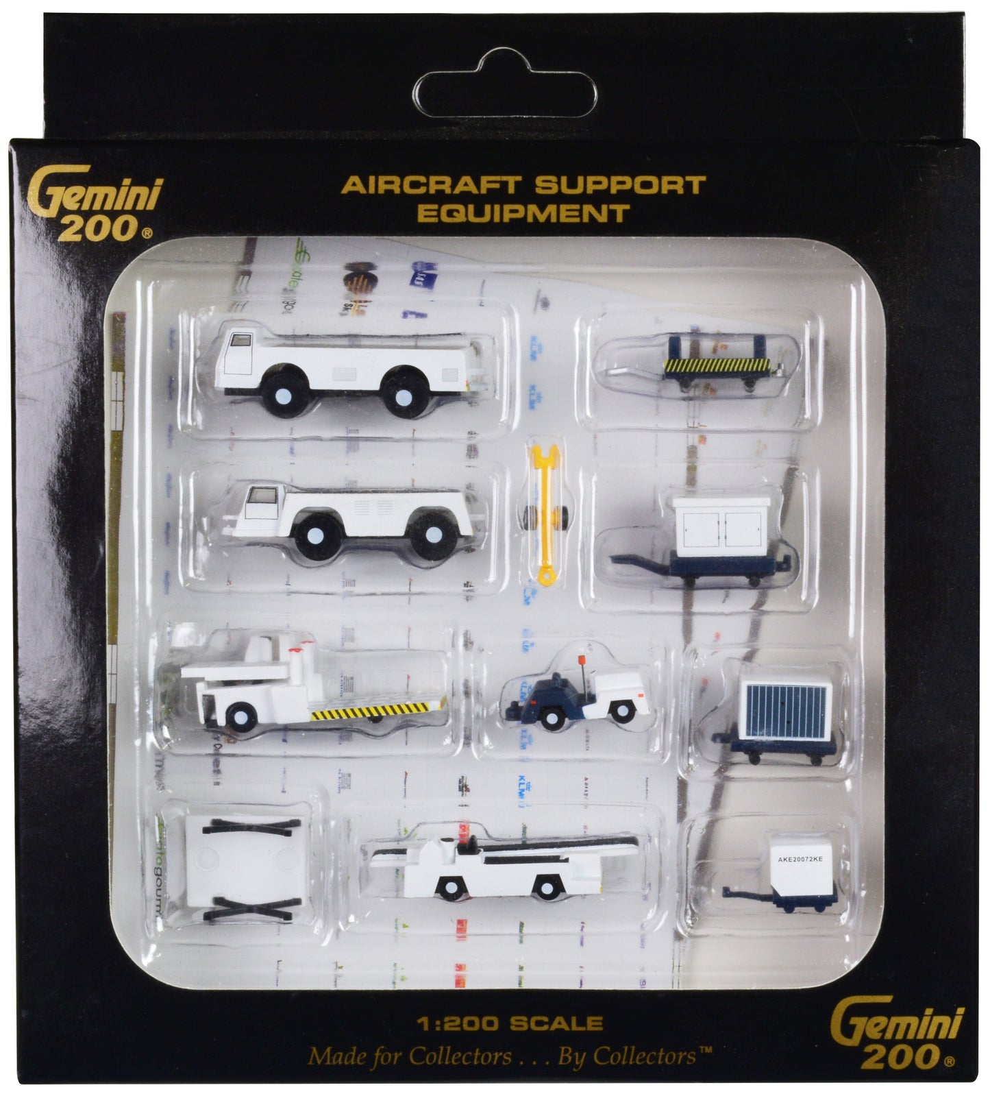 Airport Support Equipment Set of 10 pieces "Gemini 200" Series Diecast Models by GeminiJets