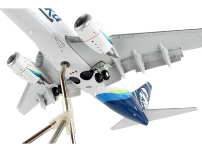 Boeing 737-700BDSF Commercial Aircraft with Flaps Down "Alaska Air Cargo" White with Blue Tail "Gemini 200" Series 1/200 Diecast Model Airplane by GeminiJets