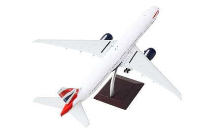 Boeing 777-300ER Commercial Aircraft "British Airways" (G-STBH) White with Striped Tail "Gemini 200" Series 1/200 Diecast Model Airplane by GeminiJets