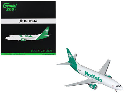 Boeing 737-300SF Commercial Aircraft "Buffalo Airways" (C-FBAE) White with Green Tail "Gemini 200" Series 1/200 Diecast Model Airplane by GeminiJets