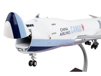 Boeing 747-400F Commercial Aircraft "China Airlines Cargo" White with Purple Tail "Gemini 200 - Interactive" Series 1/200 Diecast Model Airplane by GeminiJets