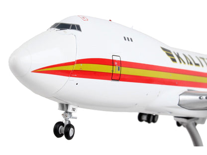 Boeing 747-400F Commercial Aircraft "Kalitta Air" White with Stripes "Gemini 200 - Interactive" Series 1/200 Diecast Model Airplane by GeminiJets