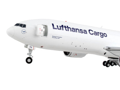 Boeing 777F Commercial Aircraft "Lufthansa Cargo" White with Blue Tail "Gemini 200 - Interactive" Series 1/200 Diecast Model Airplane by GeminiJets