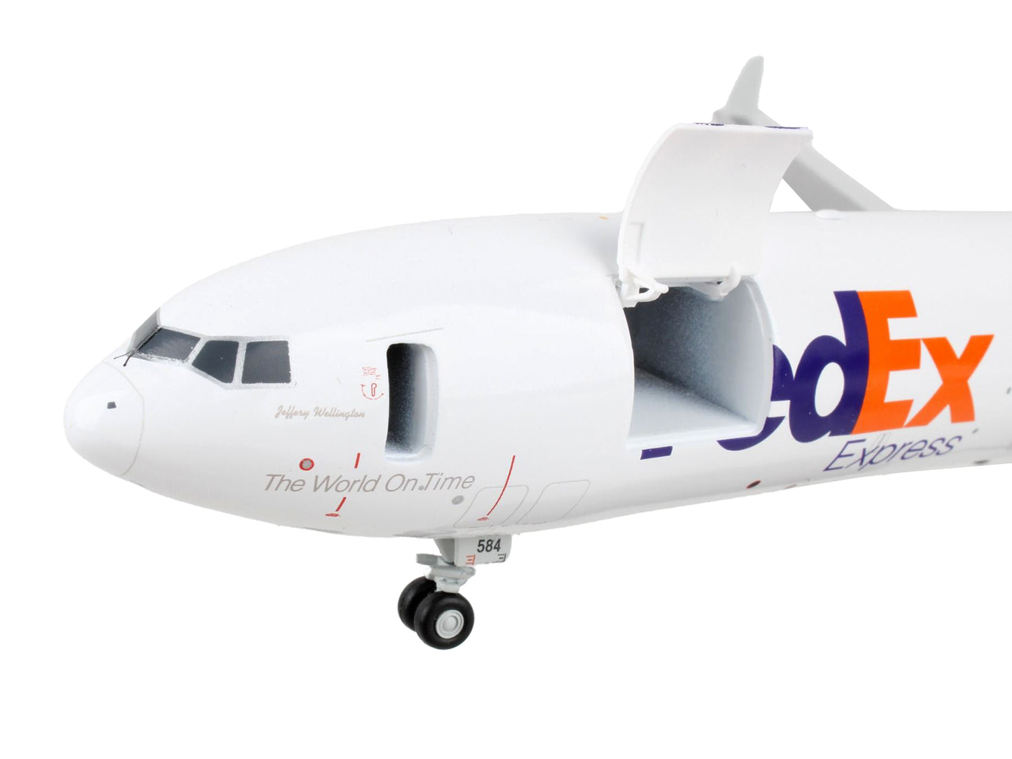 McDonnell Douglas MD-11F Commercial Aircraft "Federal Express" White with Purple Tail "Interactive Series" 1/200 Diecast Model Airplane by GeminiJets