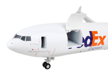 McDonnell Douglas MD-11F Commercial Aircraft "Federal Express" White with Purple Tail "Interactive Series" 1/200 Diecast Model Airplane by GeminiJets