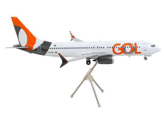 Boeing 737 MAX 8 Commercial Aircraft "Gol Linhas Aereas Inteligentes" White with Orange Tail "Gemini 200" Series 1/200 Diecast Model Airplane by GeminiJets