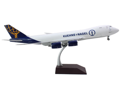 Boeing 747-8F Commercial Aircraft "Atlas Air - Kuene+Nagel" (N862GT) White with Blue Tail "Gemini 200" Series 1/200 Diecast Model Airplane by GeminiJets