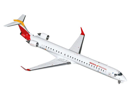 Bombardier CRJ1000 Commercial Aircraft "Iberia Regional" (EC-MVZ) White with Red Tail "Gemini 200" Series 1/200 Diecast Model Airplane by GeminiJets