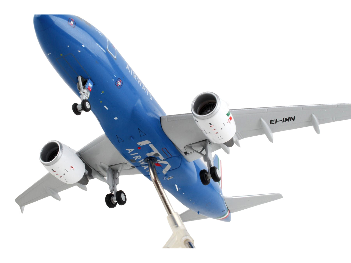 Airbus A319 Commercial Aircraft "ITA Airways" Blue with Tail Stripes "Gemini 200" Series 1/200 Diecast Model Airplane by GeminiJets