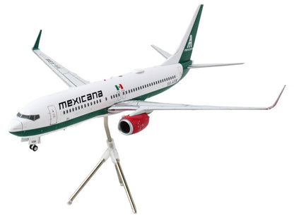 Boeing 737-800 Commercial Aircraft "Mexicana" (XA-ASM) White with Green Stripes "Gemini 200" Series 1/200 Diecast Model Airplane by GeminiJets