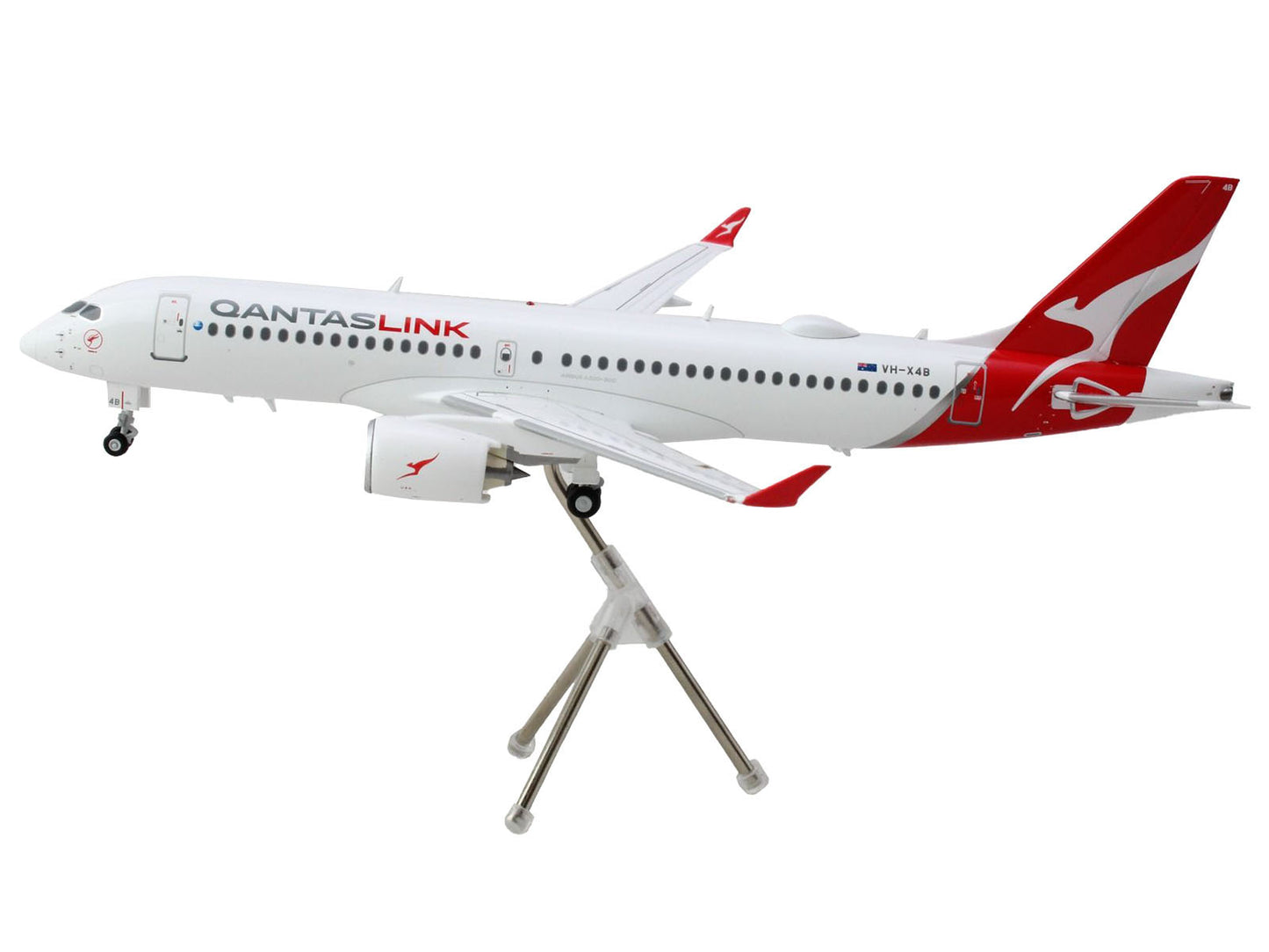 Airbus A220-300 Commercial Aircraft "QantasLink - Qantas Airways" (VH-4XB) White with Red Tail "Gemini 200" Series 1/200 Diecast Model Airplane by GeminiJets