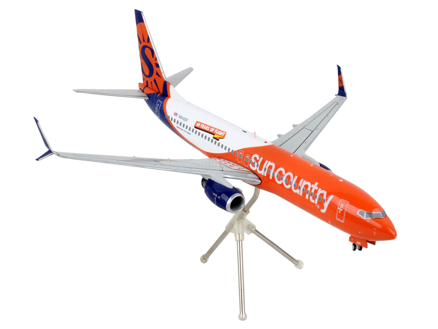 Boeing 737-800 Commercial Aircraft "Sun Country Airlines" Orange and White "Gemini 200" Series 1/200 Diecast Model Airplane by GeminiJets