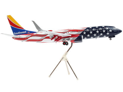 Boeing 737-800 Commercial Aircraft with Flaps Down "Southwest Airlines - Freedom One" American Flag Livery "Gemini 200" Series 1/200 Diecast Model Airplane by GeminiJets