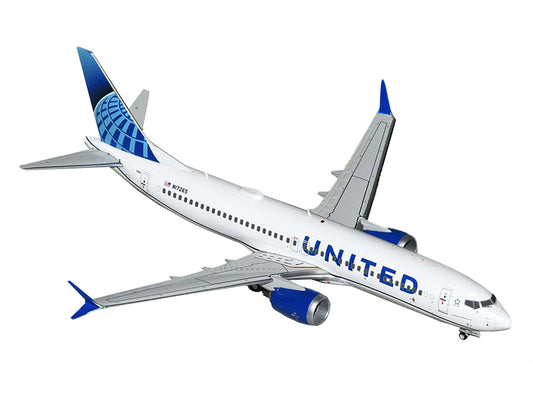 Boeing 737 MAX 8 Commercial Aircraft "United Airlines" (N17265) White with Blue Tail "Gemini 200" Series 1/200 Diecast Model Airplane by GeminiJets