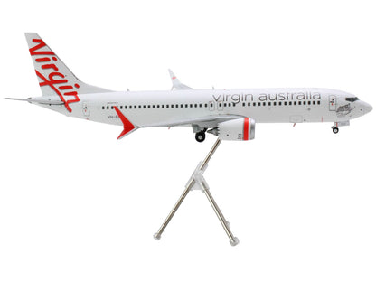 Boeing 737 MAX 8 Commercial Aircraft "Virgin Australia" (VH-8IA) White with Red Tail Graphics "Gemini 200" Series 1/200 Diecast Model Airplane by GeminiJets