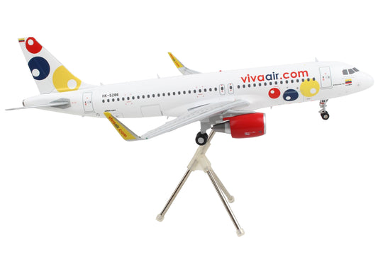 Airbus A320 Commercial Aircraft "Viva Air" White with Tail Graphics "Gemini 200" Series 1/200 Diecast Model Airplane by GeminiJets