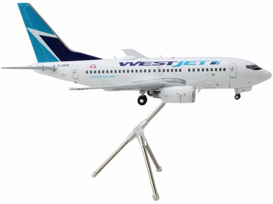 Boeing 737-600 Commercial Aircraft "WestJet" (C-GWSL) White with Blue Tail "Gemini 200" Series 1/200 Diecast Model Airplane by GeminiJets