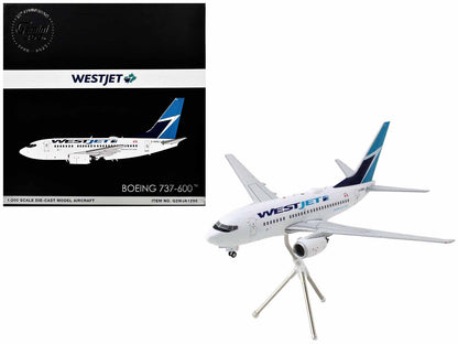 Boeing 737-600 Commercial Aircraft "WestJet" (C-GWSL) White with Blue Tail "Gemini 200" Series 1/200 Diecast Model Airplane by GeminiJets