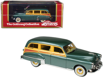 1949 Oldsmobile 88 Station Wagon Alpine Green Metallic with Cream and Woodgrain Sides and Green Interior Limited Edition to 240 pieces Worldwide 1/43 Model Car by Goldvarg Collection