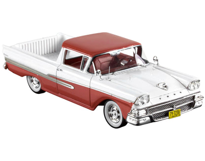 1958 Ford Ranchero Torch Red and White with Red Interior Limited Edition to 180 pieces Worldwide 1/43 Model Car by Goldvarg Collection