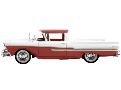 1958 Ford Ranchero Torch Red and White with Red Interior Limited Edition to 180 pieces Worldwide 1/43 Model Car by Goldvarg Collection