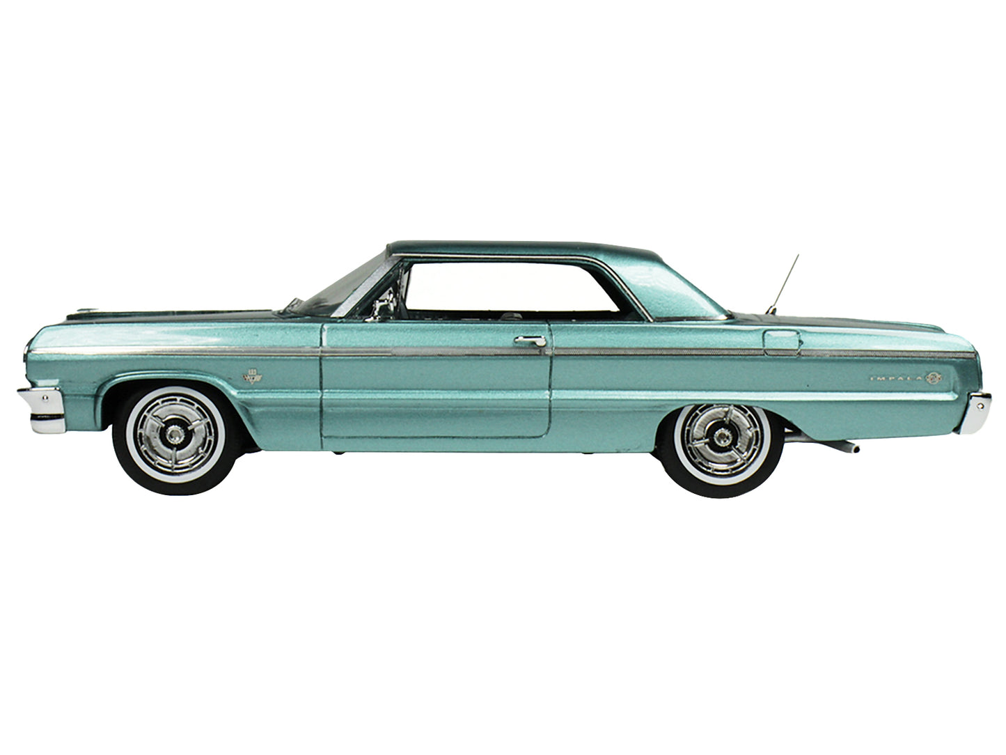 1964 Chevrolet Impala Azure Aqua Blue Metallic with Blue Interior Limited Edition to 200 pieces Worldwide 1/43 Model Car by Goldvarg Collection