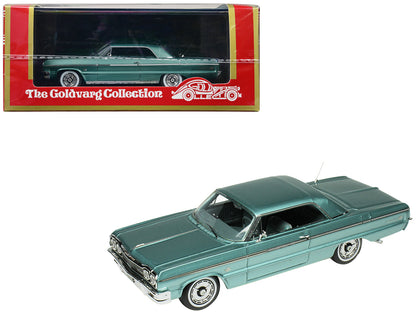 1964 Chevrolet Impala Azure Aqua Blue Metallic with Blue Interior Limited Edition to 200 pieces Worldwide 1/43 Model Car by Goldvarg Collection