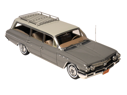 1962 Buick Invicta Station Wagon Fawn Mist Gray with Beige Top Limited Edition to 200 pieces Worldwide 1/43 Model Car by Goldvarg Collection