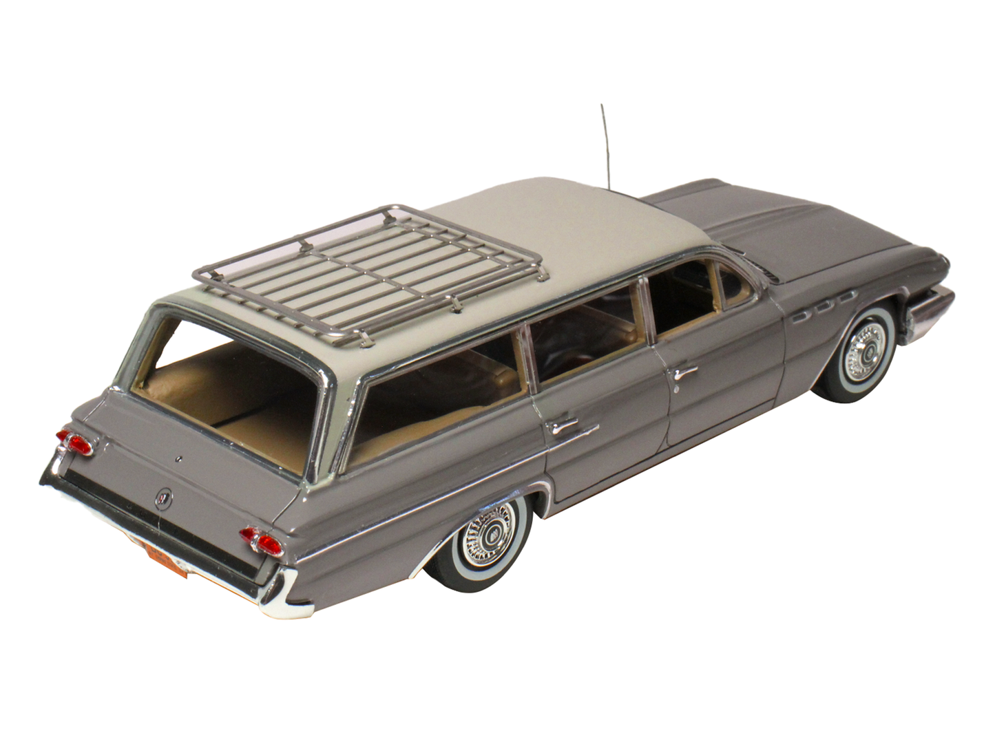 1962 Buick Invicta Station Wagon Fawn Mist Gray with Beige Top Limited Edition to 200 pieces Worldwide 1/43 Model Car by Goldvarg Collection