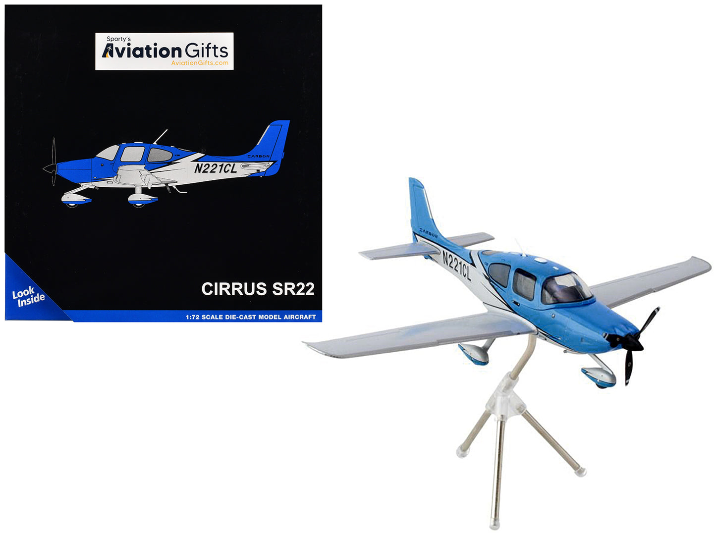 Cirrus SR22 Composite Aircraft (N221CL) Blue "Gemini General Aviation" Series 1/72 Diecast Model Airplane by GeminiJets