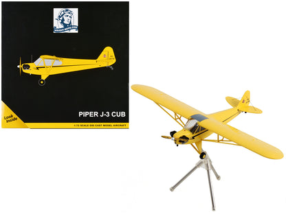 Piper J-3 Cub Light Aircraft "NC 38759" Yellow with Black Stripes "Gemini General Aviation" Series 1/72 Diecast Model Airplane by GeminiJets