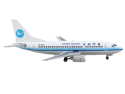 Boeing 737-500 Commercial Aircraft "Xiamen Airlines" White with Blue Stripes 1/400 Diecast Model Airplane by GeminiJets