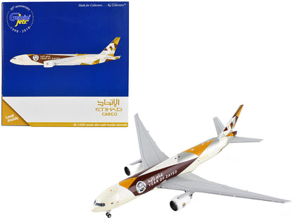 Boeing 777F Commercial Aircraft "Etihad Cargo - Year of Zayed" White with Graphics 1/400 Diecast Model Airplane by GeminiJets