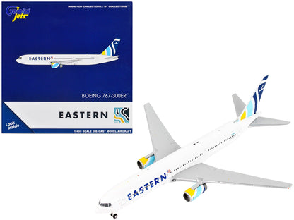 Boeing 767-300ER Commercial Aircraft "Eastern Airlines" White with Striped Tail 1/400 Diecast Model Airplane by GeminiJets