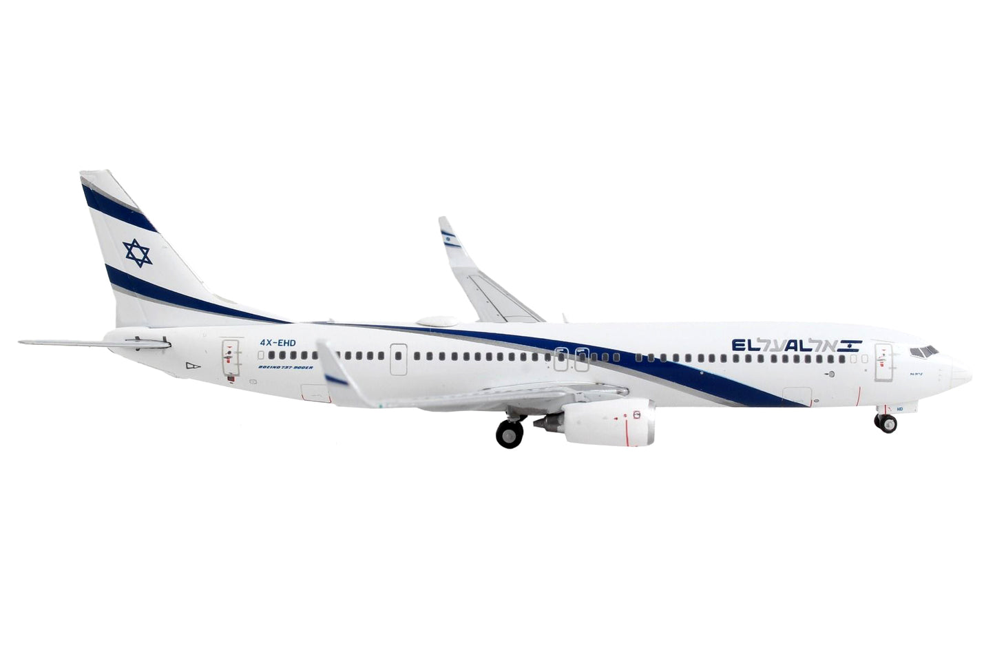 Boeing 737-900ER Commercial Aircraft "El Al Israel Airlines" White with Blue Stripes 1/400 Diecast Model Airplane by GeminiJets