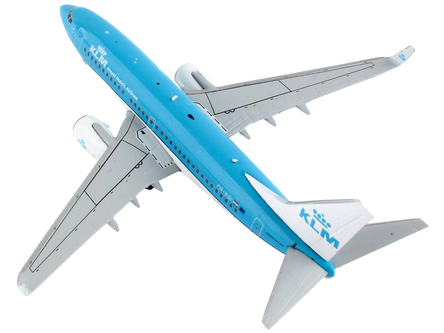 Boeing 737-700 Commercial Aircraft "KLM Royal Dutch Airlines" Blue and White 1/400 Diecast Model Airplane by GeminiJets