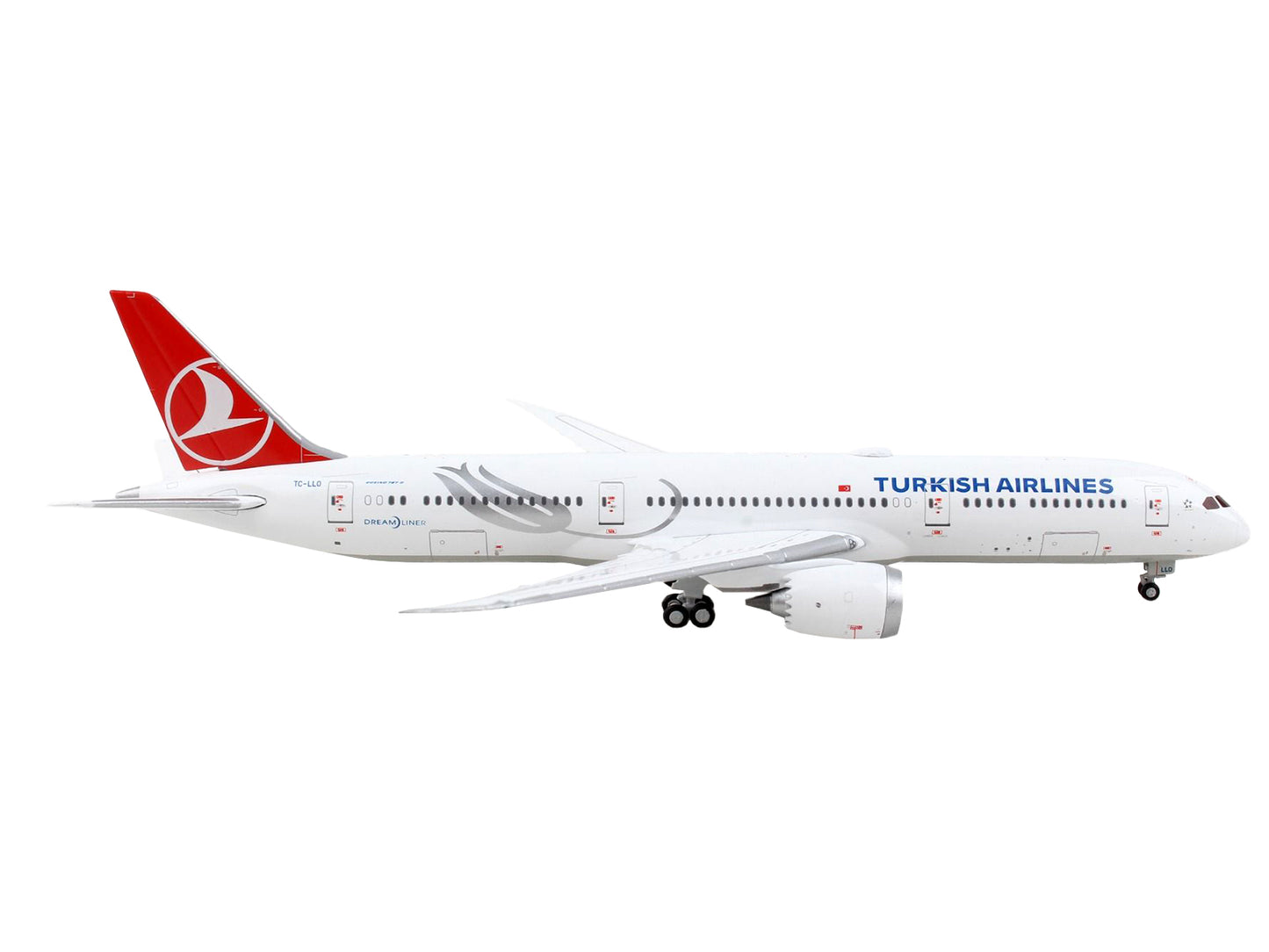 Boeing 787-9 Commercial Aircraft "Turkish Airlines" White with Red Tail 1/400 Diecast Model Airplane by GeminiJets