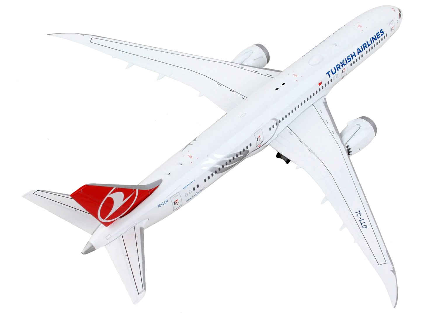 Boeing 787-9 Commercial Aircraft "Turkish Airlines" White with Red Tail 1/400 Diecast Model Airplane by GeminiJets