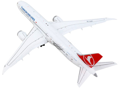 Boeing 787-9 Commercial Aircraft with Flaps Down "Turkish Airlines" White with Red Tail 1/400 Diecast Model Airplane by GeminiJets