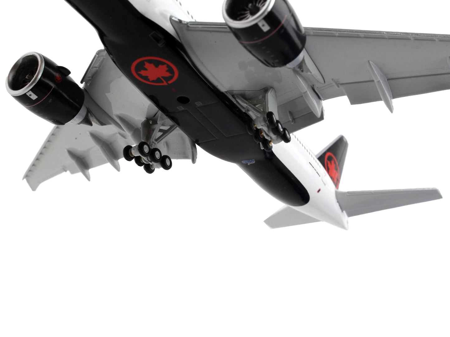 Boeing 777-200LR Commercial Aircraft with Flaps Down "Air Canada" White with Black Tail 1/400 Diecast Model Airplane by GeminiJets