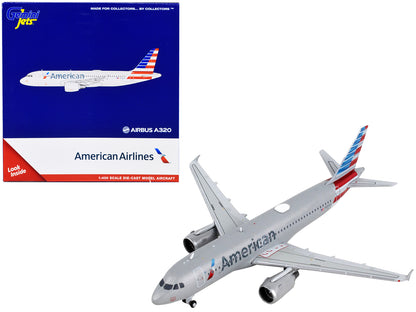 Airbus A320 Commercial Aircraft "American Airlines" Gray 1/400 Diecast Model Airplane by GeminiJets